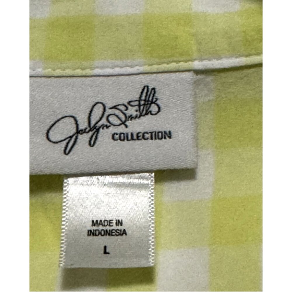 Women Green Plaid Shirt Size L - Picture 2 of 4